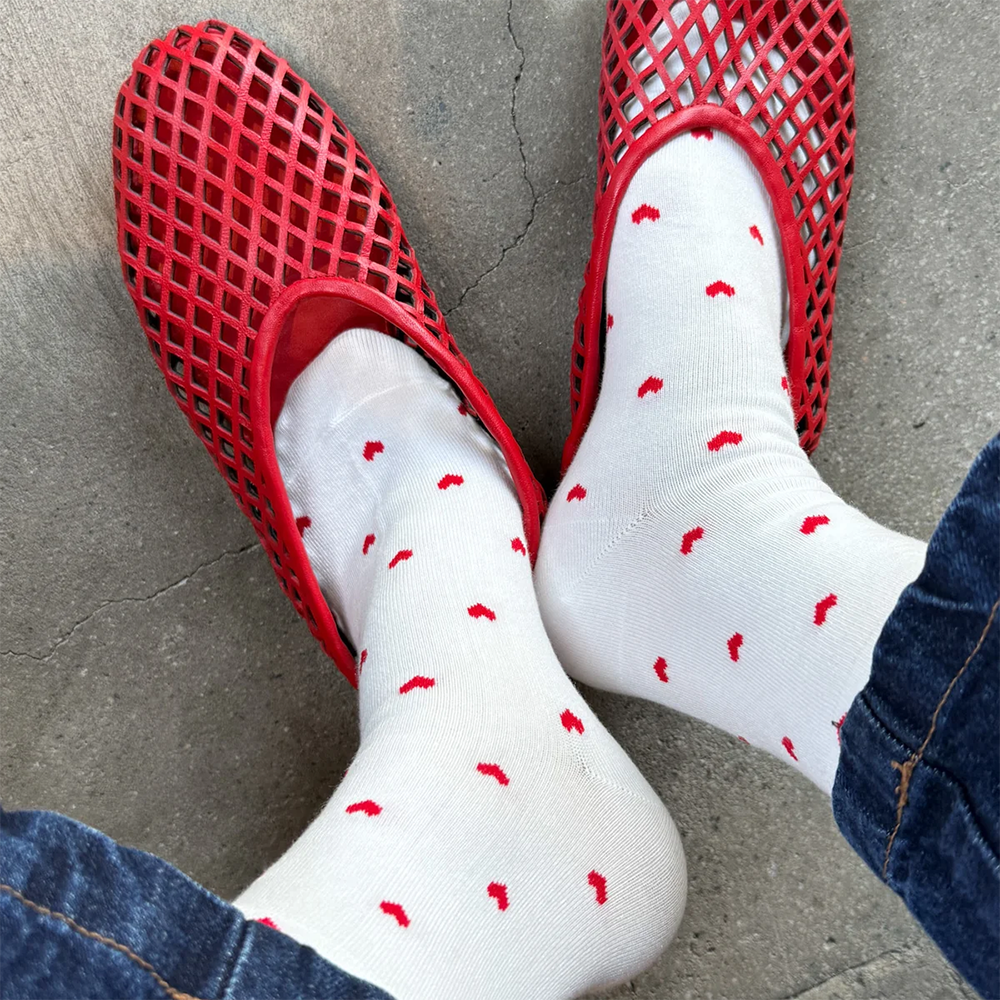 Le Bon Shoppe Sneaker Socks - Red Heart