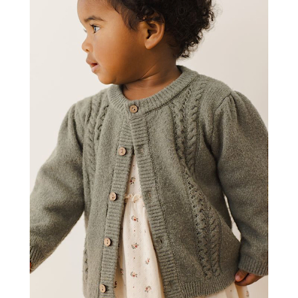 Quincy Mae Holly Cardigan - Forest