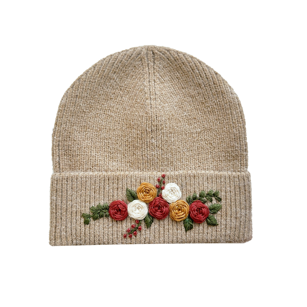 Quince Fables Quince Fables Embroidered Beanie - Roses