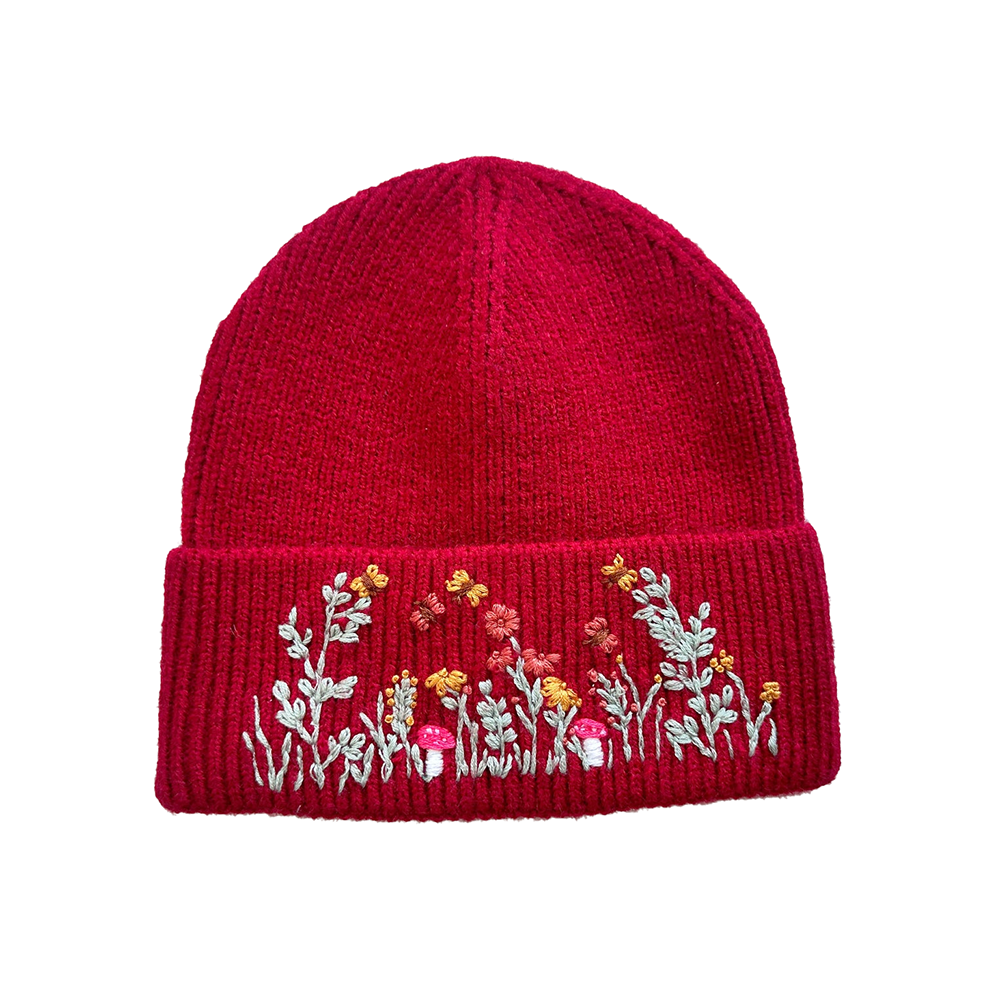 Quince Fables Quince Fables Embroidered Beanie - Flower Garden