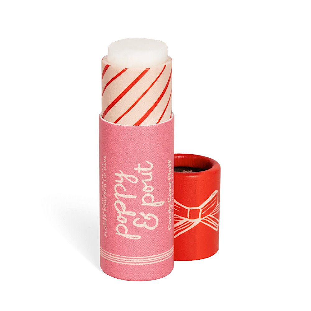 Poppy & Pout Holiday Lip Balm - Candy Cane Fluff