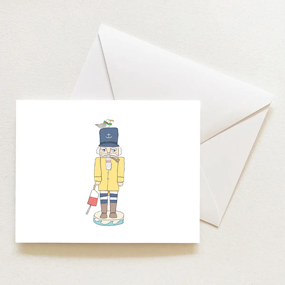 Sara Fitz Card - Box Set of 8 - Nautical Nutcracker