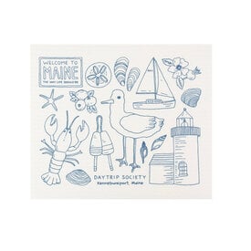Potluck Press Swedish Dishcloth - Kennebunkport Icons