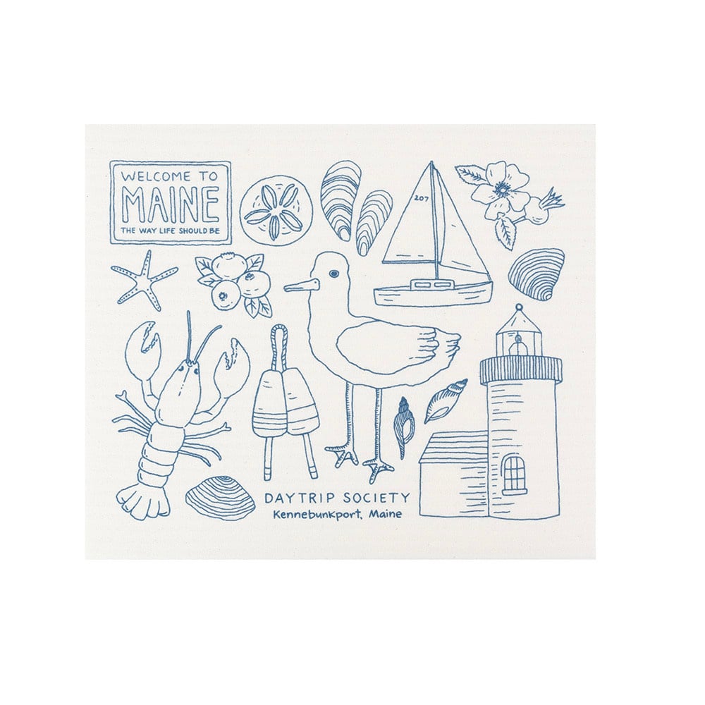 Potluck Press Swedish Dishcloth - Kennebunkport Icons