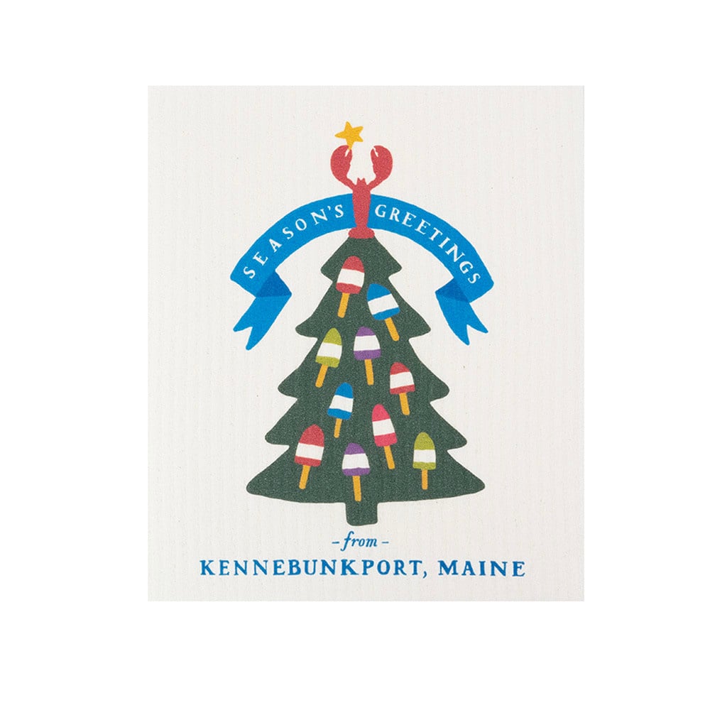Potluck Press Swedish Dishcloth - Kennebunkport Holiday Buoy Tree
