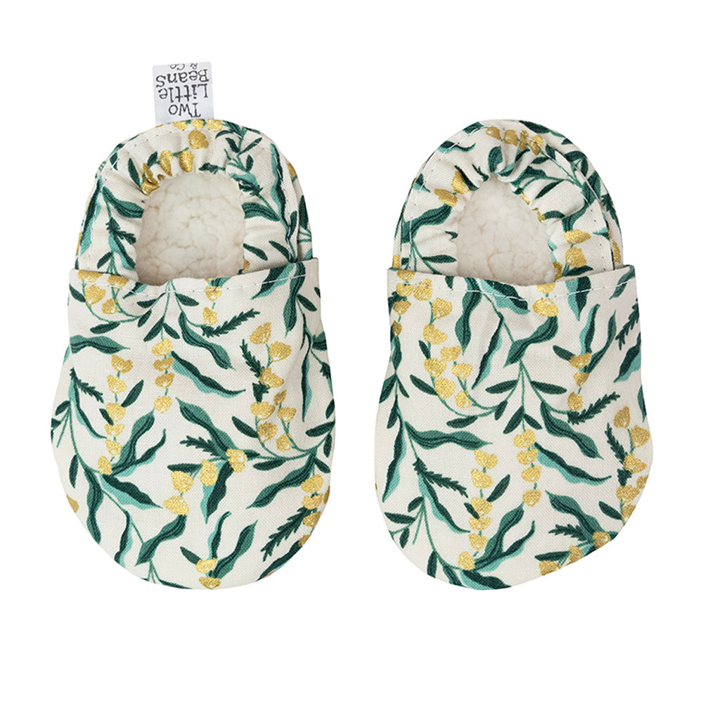 Two Little Beans Baby Booties - Vintage Garden Lily