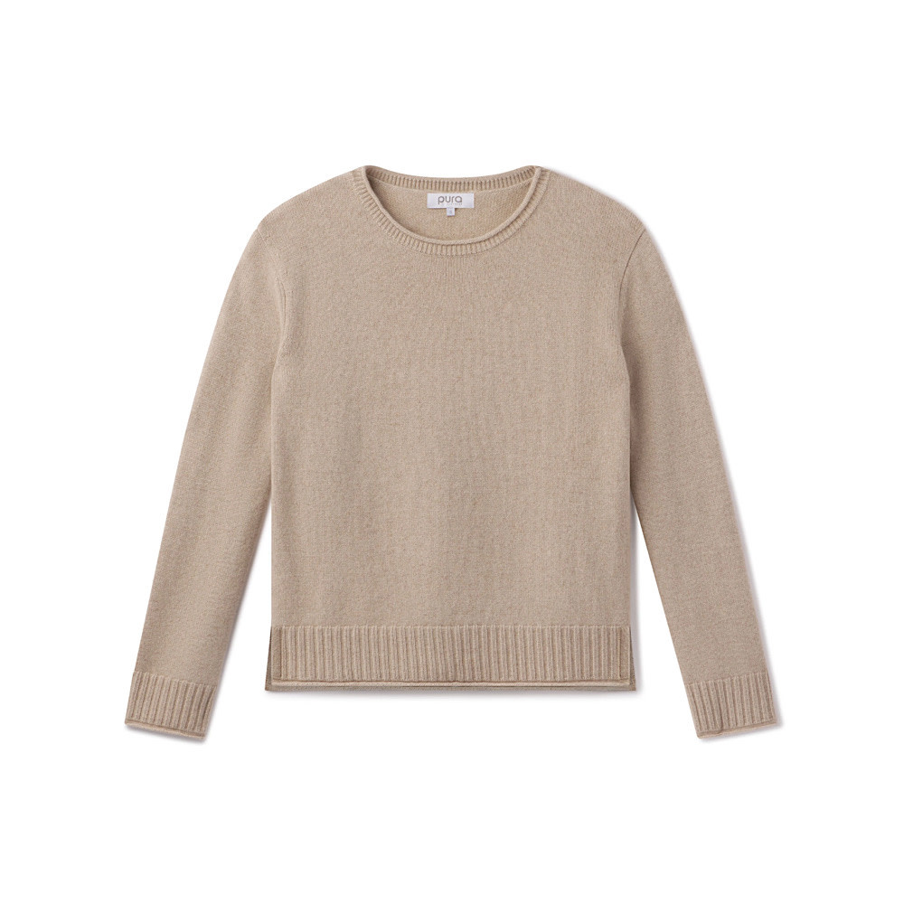 Cashmere Essential Crew - Cappuccino