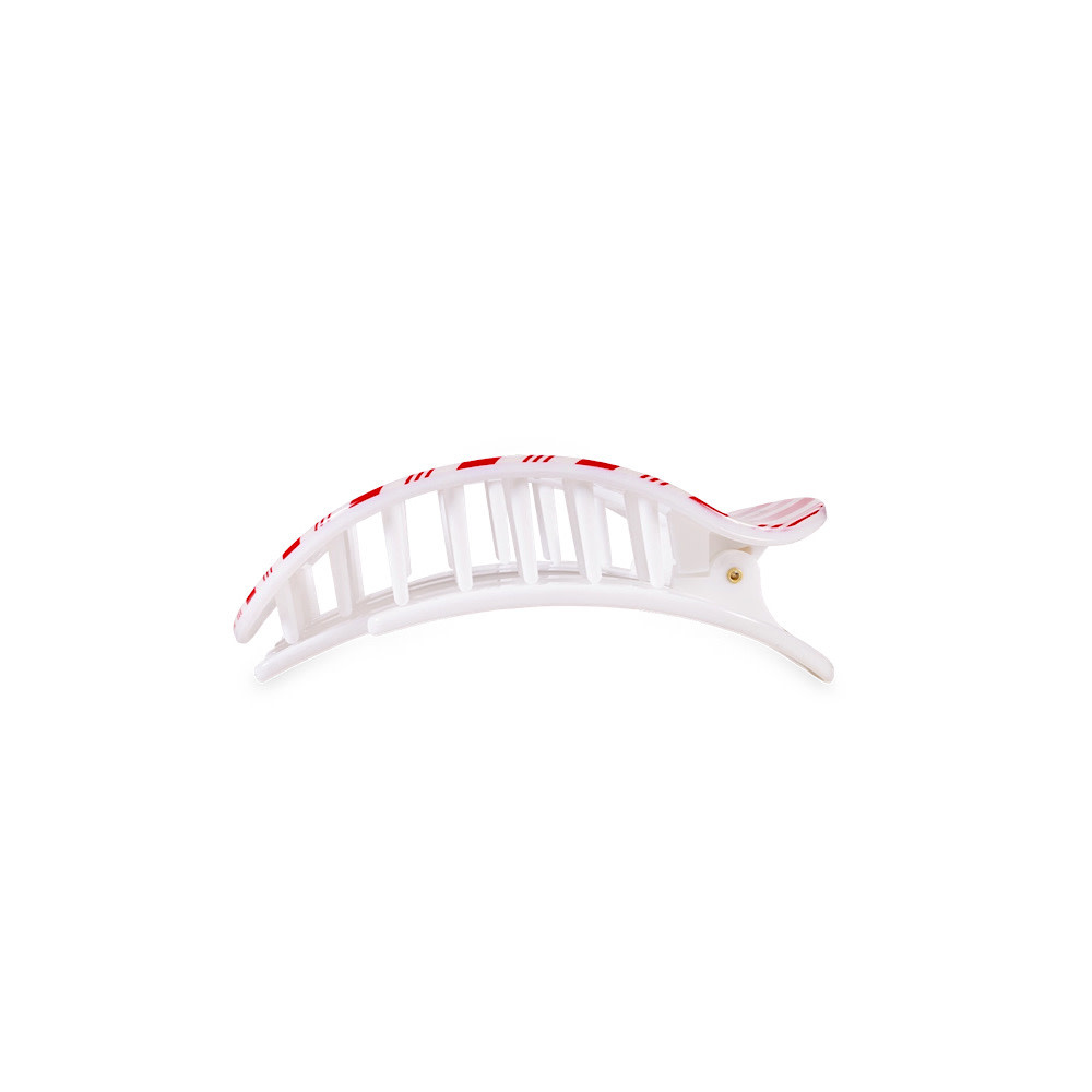 Teleties Flat Round Clip - Small - Candy Cane Crush