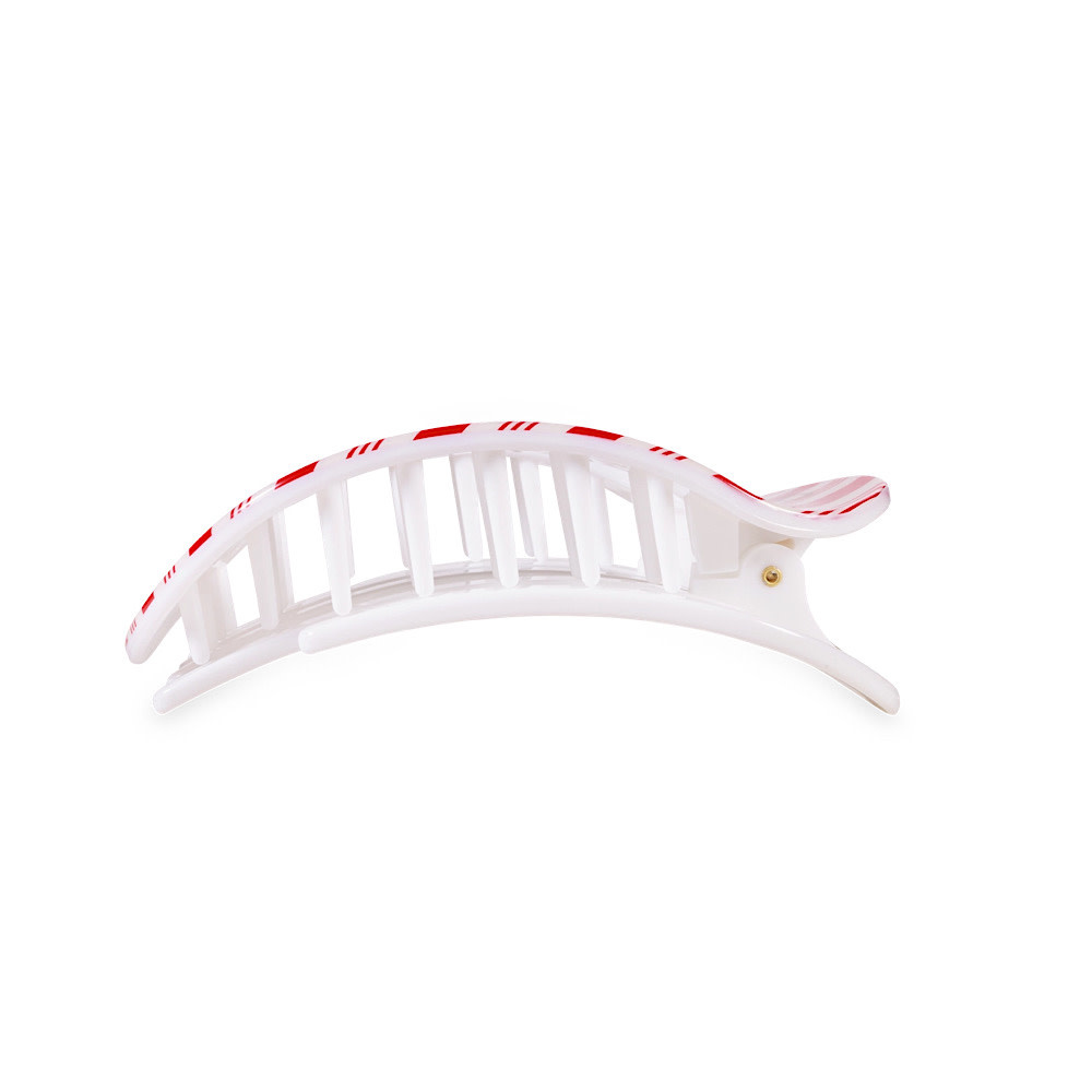 Teleties Flat Round Clip - Medium - Candy Cane Crush