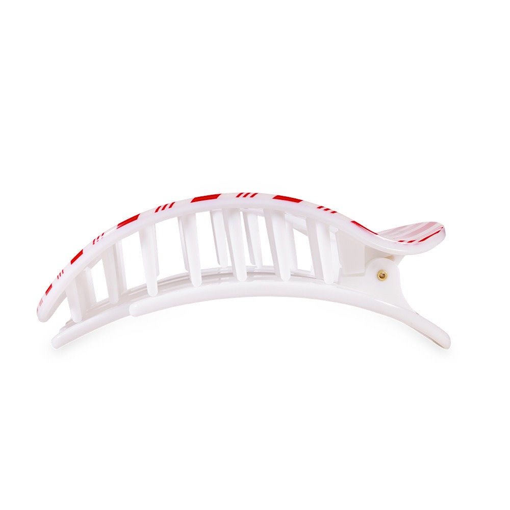 Teleties Flat Round Clip - Large - Candy Cane Crush