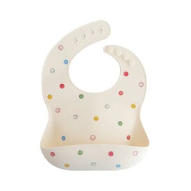 Mushie Mushie Silicone Baby Bib - Smiley