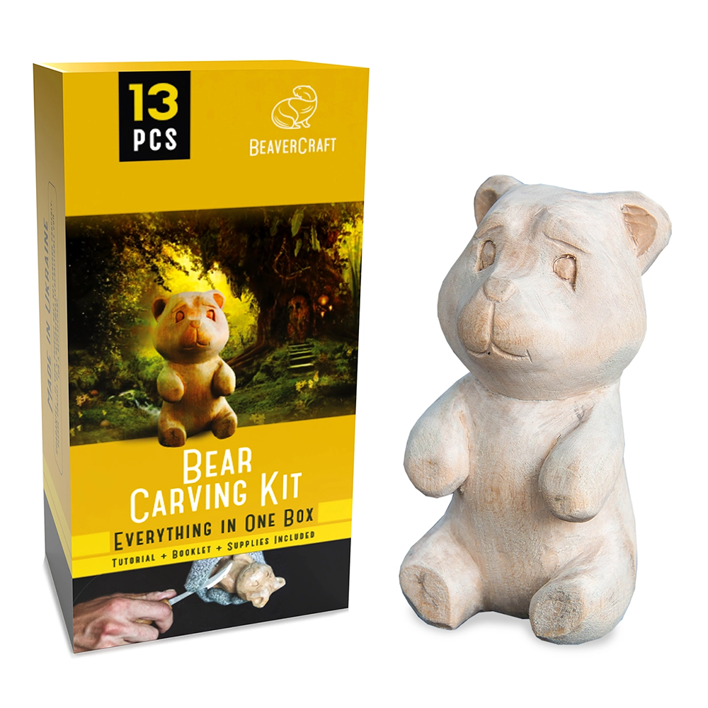 BeaverCraft Bear Carving DIY Craft Kit