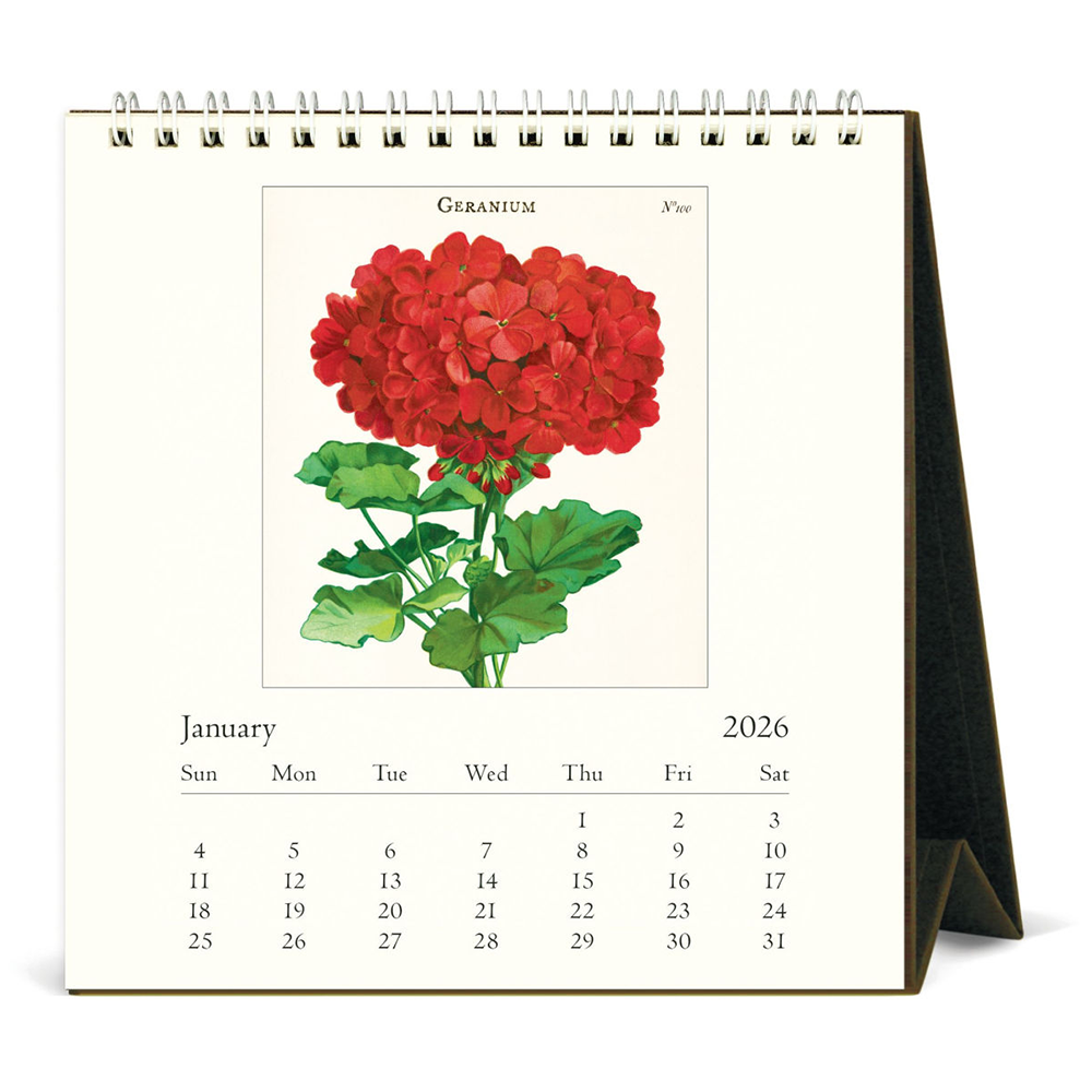 Cavallini 2026 Desk Calendar - Botanica