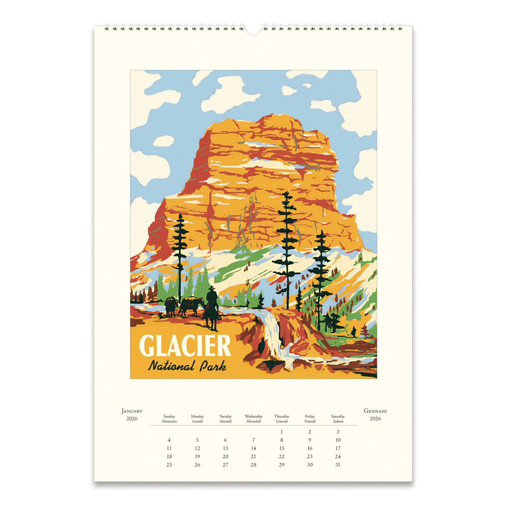 Cavallini 2026 Wall Calendar - National Parks