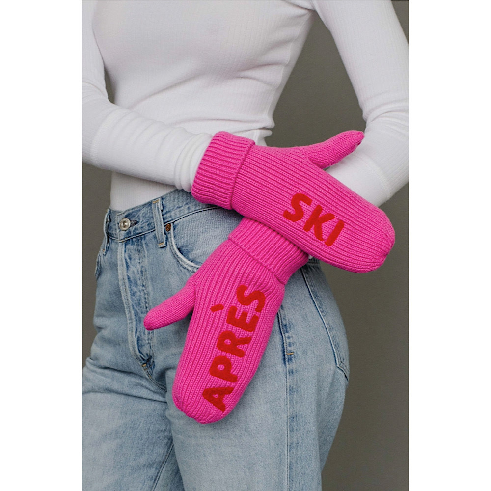 Panache Mittens - Apres Ski - Bright Pink & Red