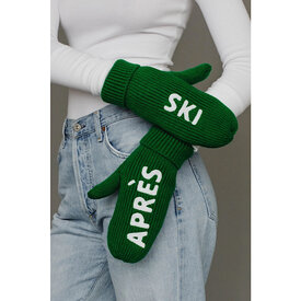 Panache Apparel Co. Panache Mittens - Apres Ski - Green & White