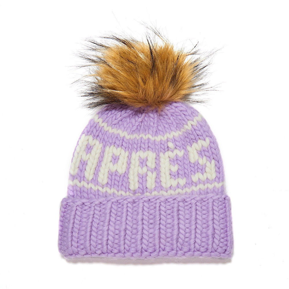 Lele Sadoughi Knit Apres Beanie -  Lavender