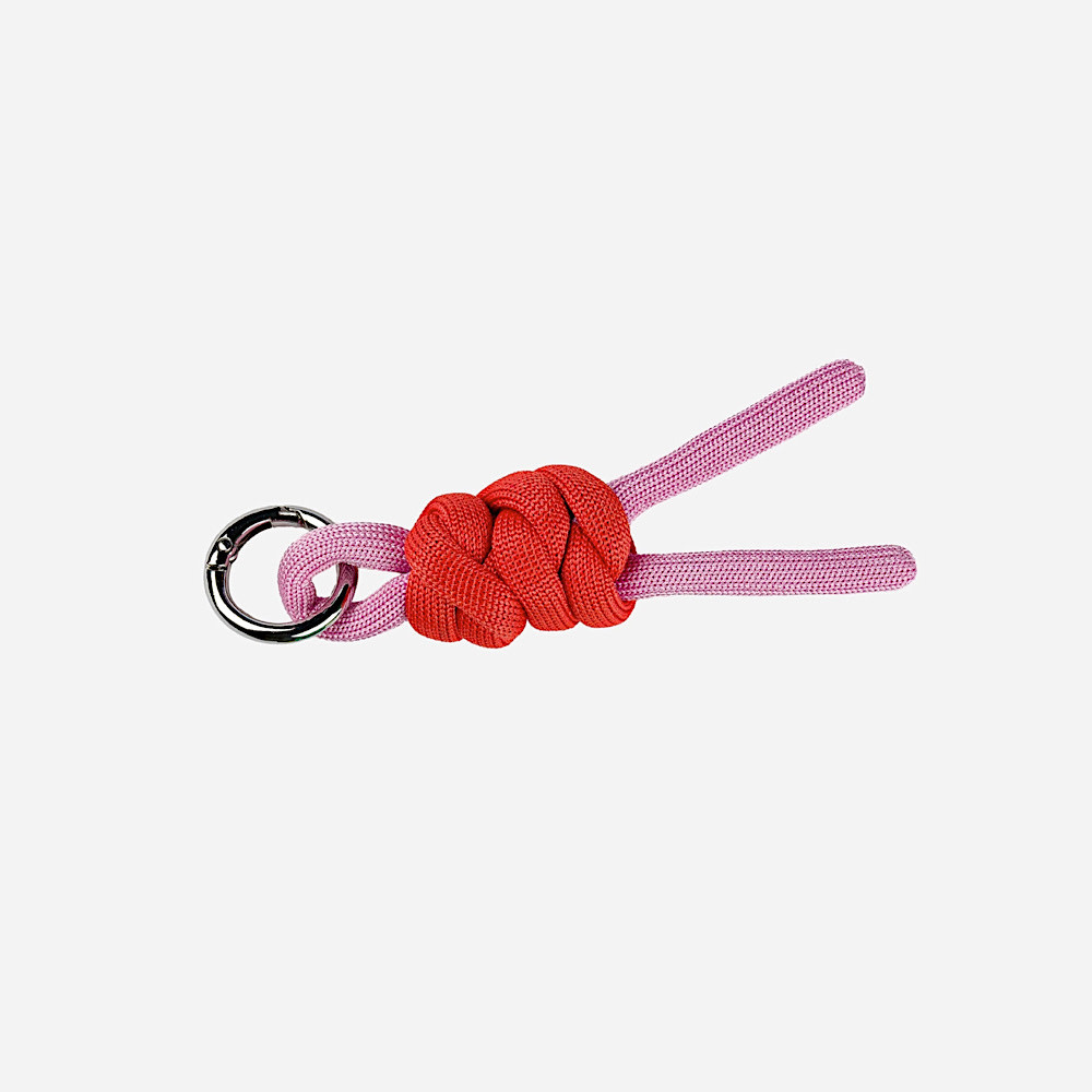 VERLOOP Knits Colorblock Knot Keychain - Pink