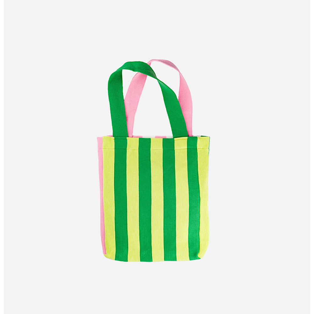 VERLOOP Knits VERLOOP Knits Super Stripe Knit Tote - Lime Green