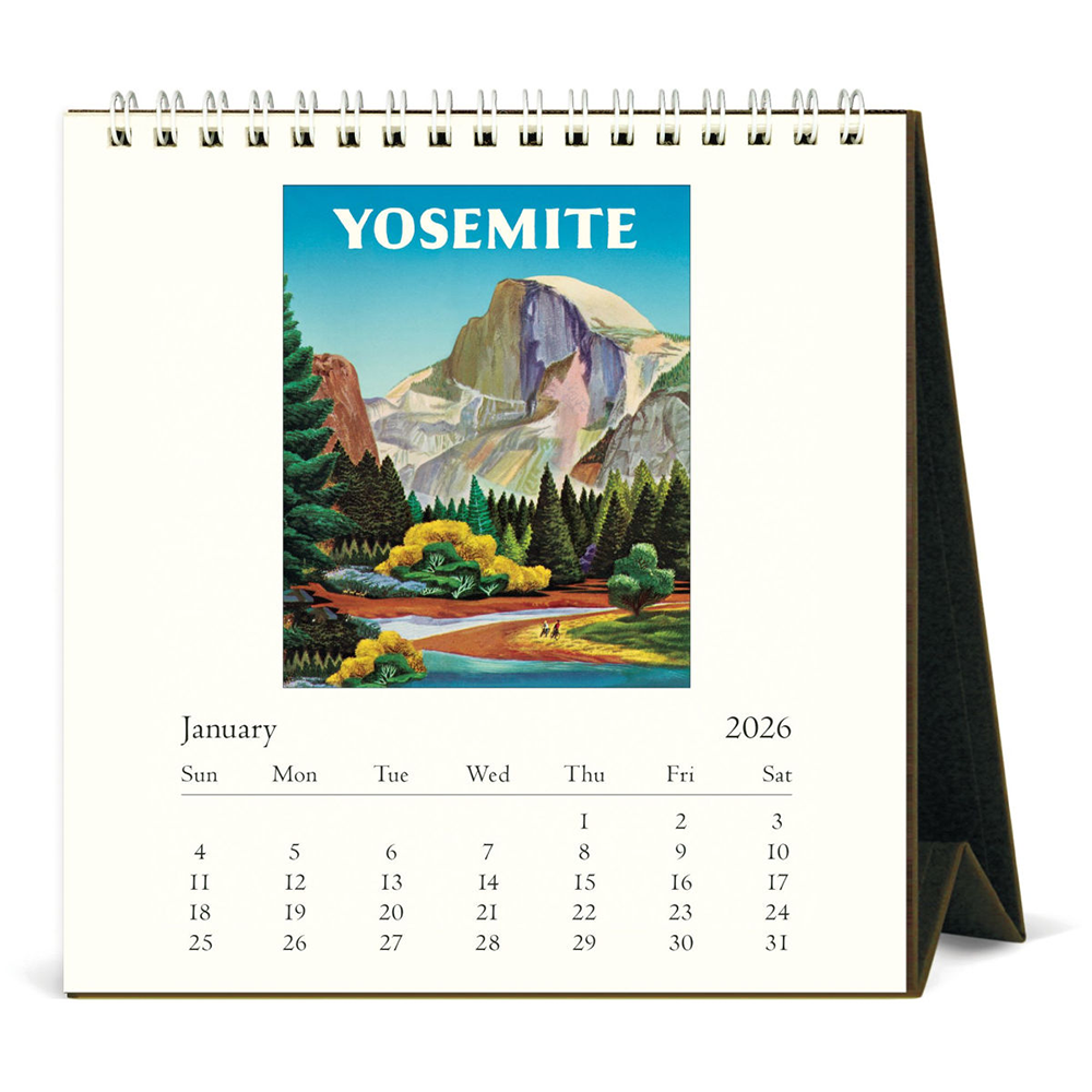 Cavallini 2026 Desk Calendar - National Parks