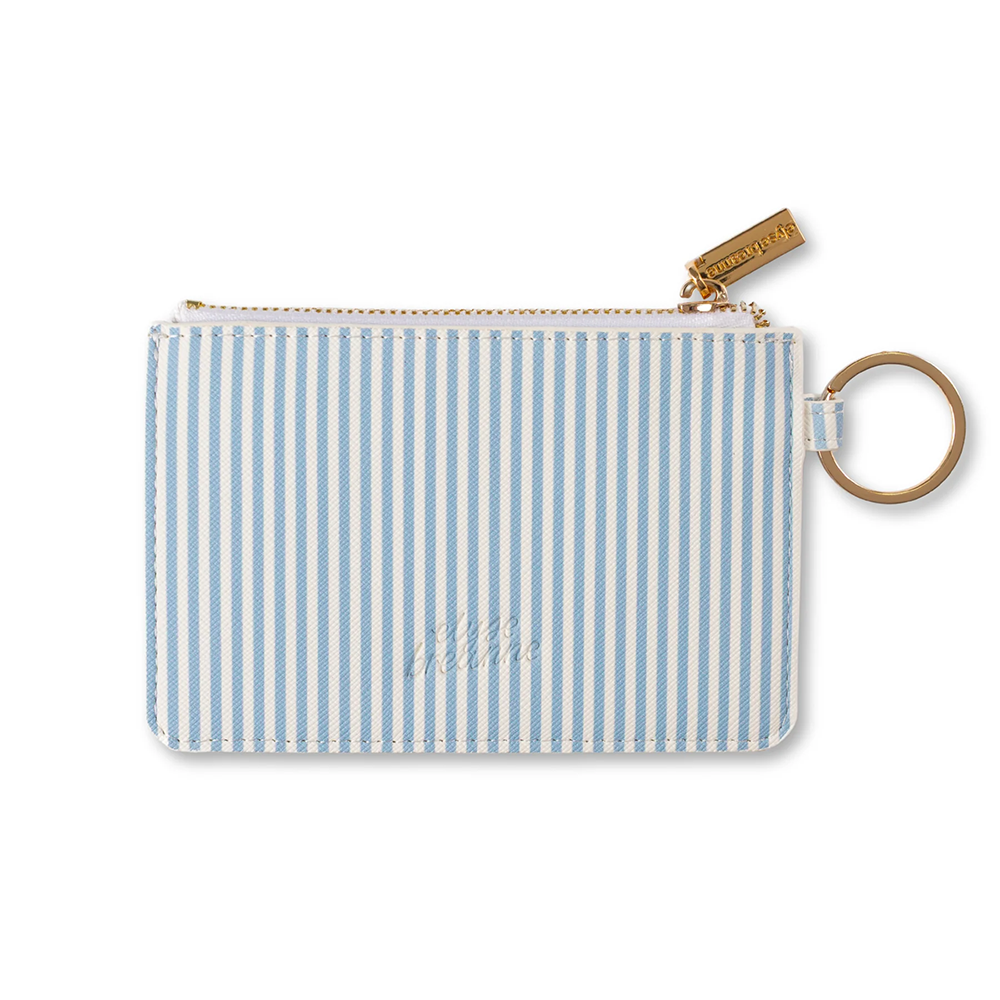 Elyse Breanne ID Holder - Blue Stripes