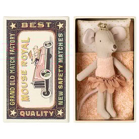 Maileg Maileg Little Sister Mouse - Princess - Matchbox - Petal Skirt