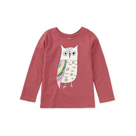 Tea Collection Tea Collection Rainbow Eagle Owl Graphic Tee - Tropical Orchid