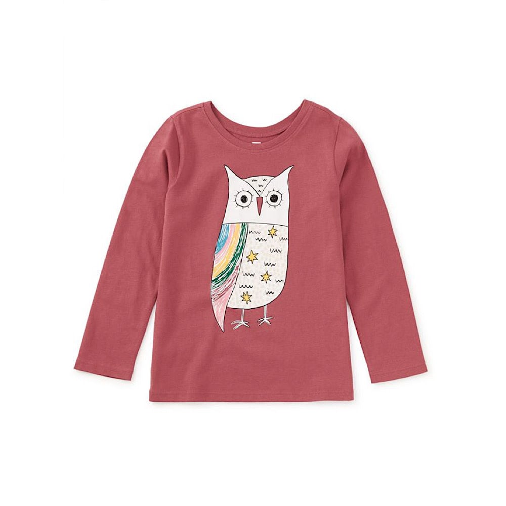 Tea Collection Tea Collection Rainbow Eagle Owl Graphic Tee - Tropical Orchid