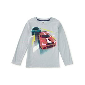Tea Collection Tea Collection Racecar Graphic Tee - Blue Fog