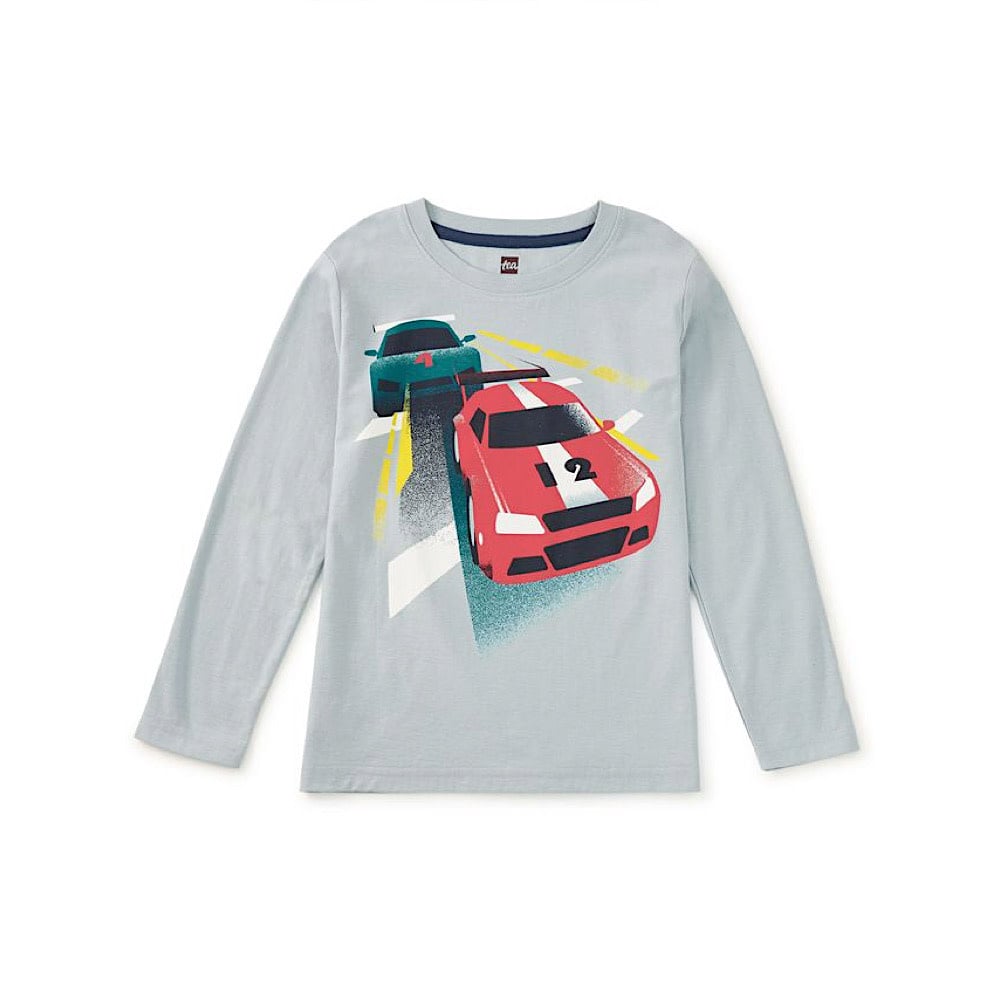 Tea Collection Racecar Graphic Tee - Blue Fog