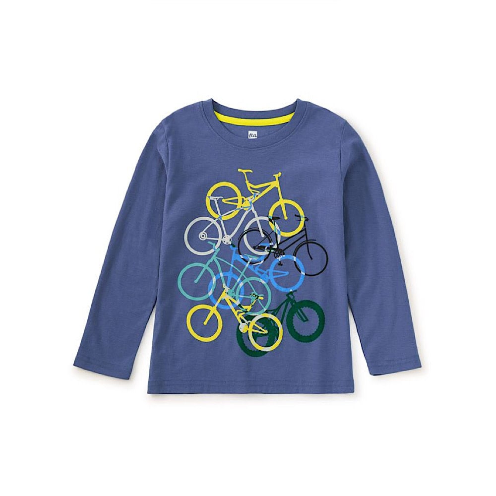 Tea Collection Bike Pile Graphic Tee - Regatta Blue