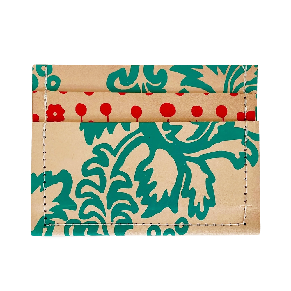 Erin Flett Leather Card Wallet - Turquoise