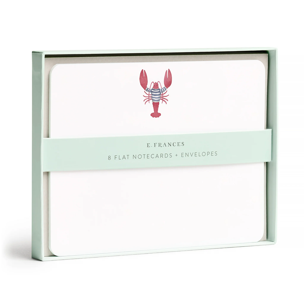 E Frances Paper E. Frances Flat Notes - Boxed Set of 8 - Lobster