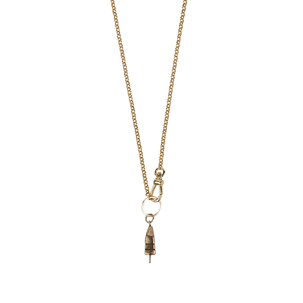 Emma Alexander Buoy Clasp Necklace - Rolo Chain - Bronze