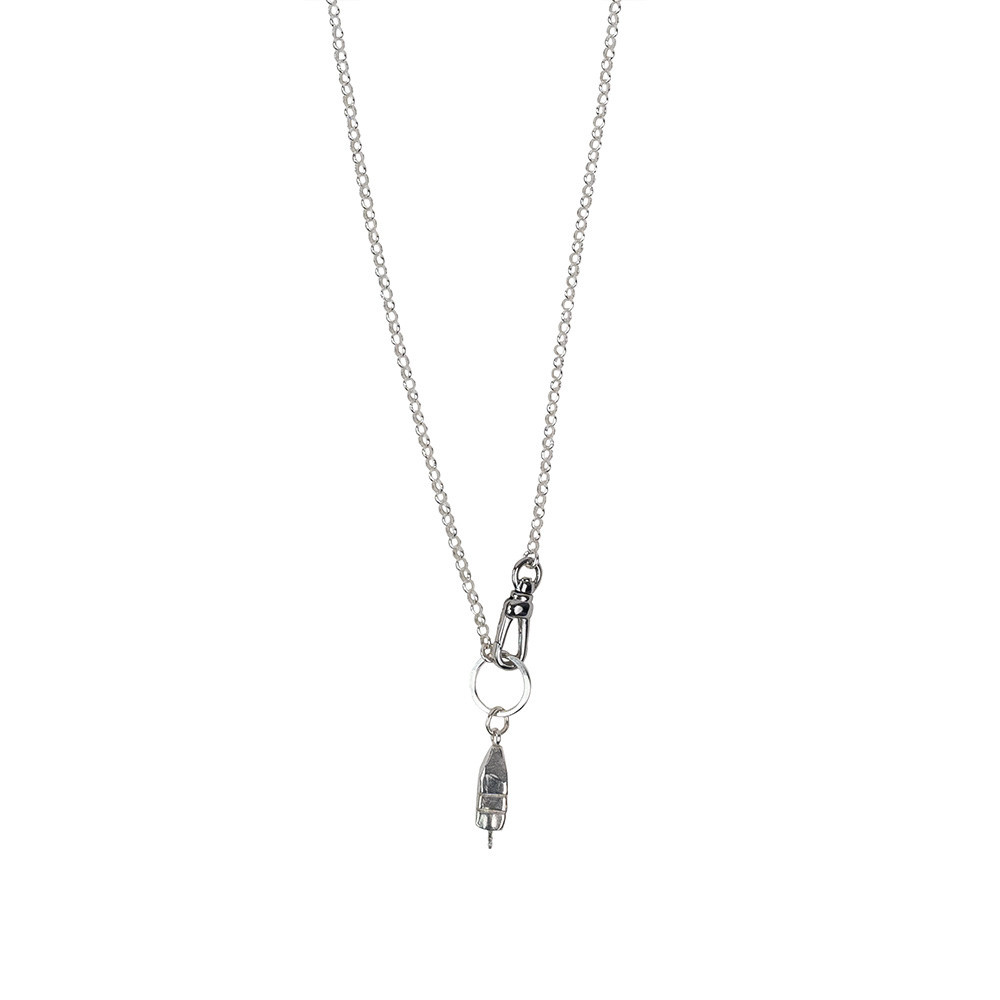 Emma Alexander Buoy Clasp Necklace - Rolo Chain - Sterling
