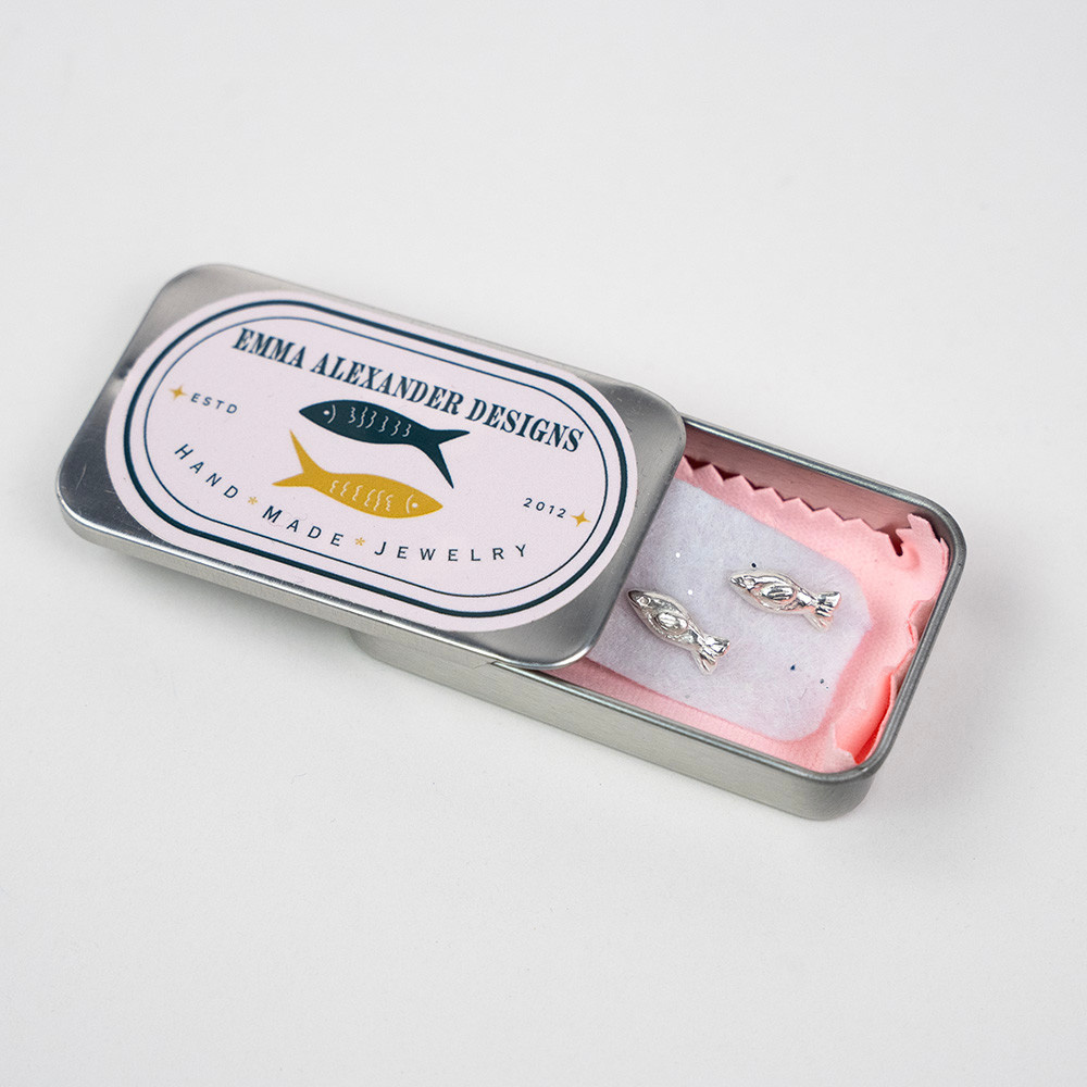 EA Designs - Tiny Sardine Studs - Sterling