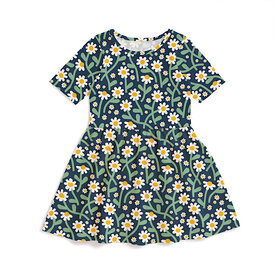 Winter Water Factory Winter Water Factory Alberta Dress - Bold Daisies Navy