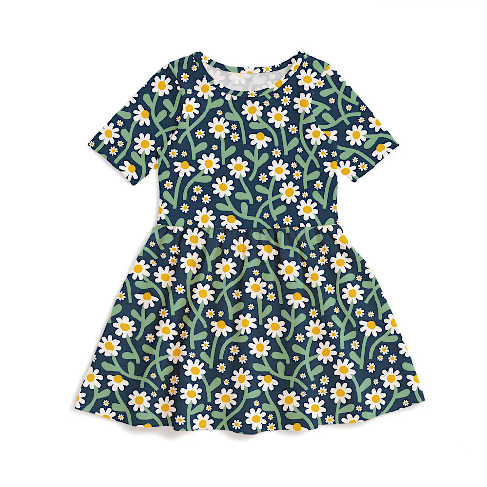 Winter Water Factory Winter Water Factory Alberta Dress - Bold Daisies Navy