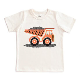 Winter Water Factory Winter Water Factory Short Sleeve Graphic Tee - Dump Truck Natural