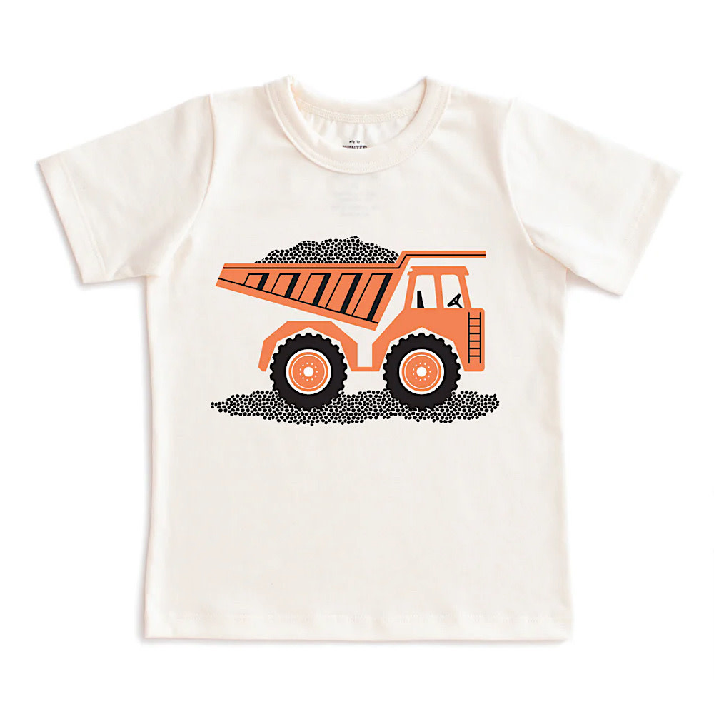 Winter Water Factory Winter Water Factory Short Sleeve Graphic Tee - Dump Truck Natural