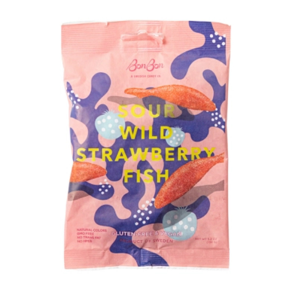 BonBon Sour Wild Strawberry Fish