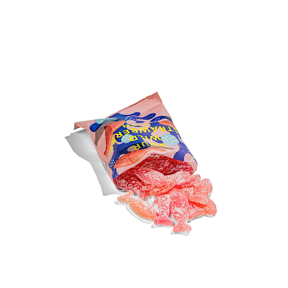 BonBon Sour Wild Strawberry Fish