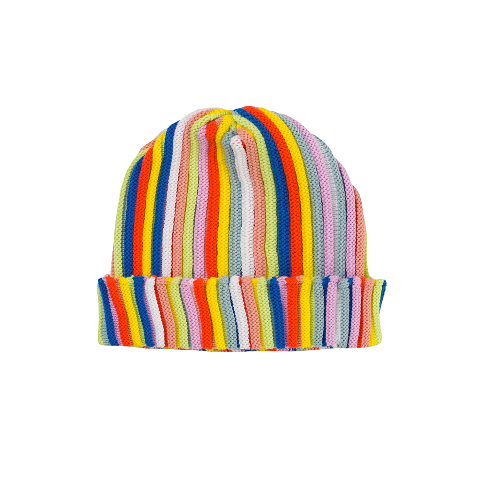 VERLOOP Knits Circus Stripe Beanie - Rainbow