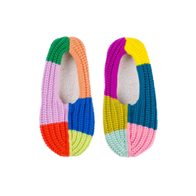 VERLOOP Knits VERLOOP Knits Mismatch Rib Slippers - Rainbow