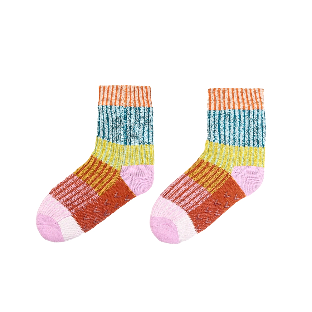 VERLOOP VERLOOP Mosaic House Socks - Rust Lilac S/M