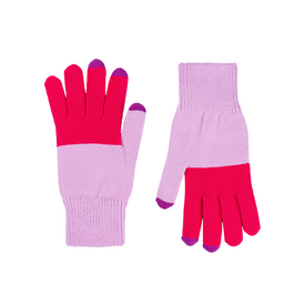 VERLOOP Knits VERLOOP Knits Colorblock Knit Touchscreen Gloves - Fuchsia/Lilac