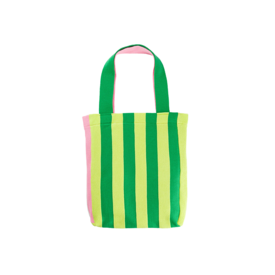 VERLOOP Knits VERLOOP Knits Super Stripe Knit Tote - Lime Green