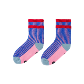 VERLOOP Knits VERLOOP Knits Gym House Socks - Cobalt/Pink