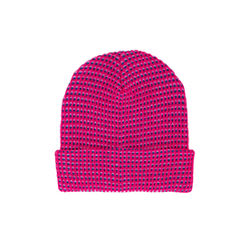 VERLOOP Knits VERLOOP Knits Simple Grid Knit Beanie - Fuchsia