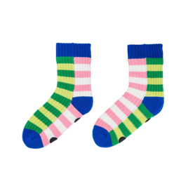 VERLOOP Knits VERLOOP Knits Super Stripe Knit House Socks - Lime Green